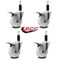 Service Caster 4'' Nylon Swivel 1-1/8'' Expanding Stem Caster Set Total Lock Brake, 4PK SCC-EXTTL20S414-NYS-118-4 - alternate 3